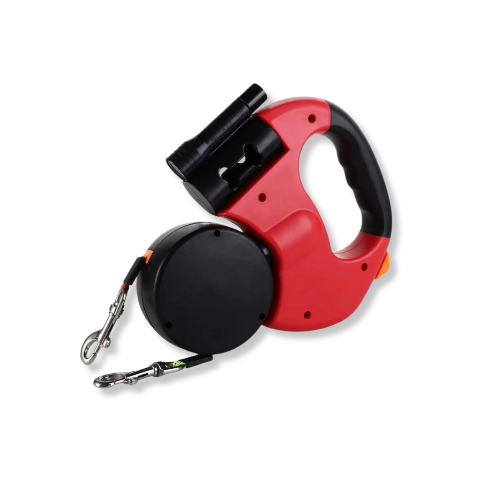 DuoGlow™ – Rotatable Dual Leash with Built-In LED Light