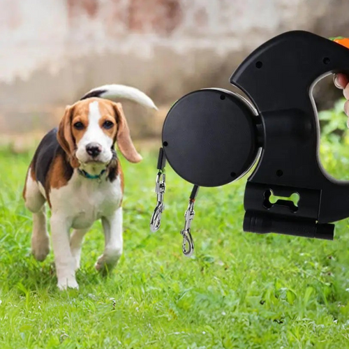 DuoGlow™ – Rotatable Dual Leash with Built-In LED Light