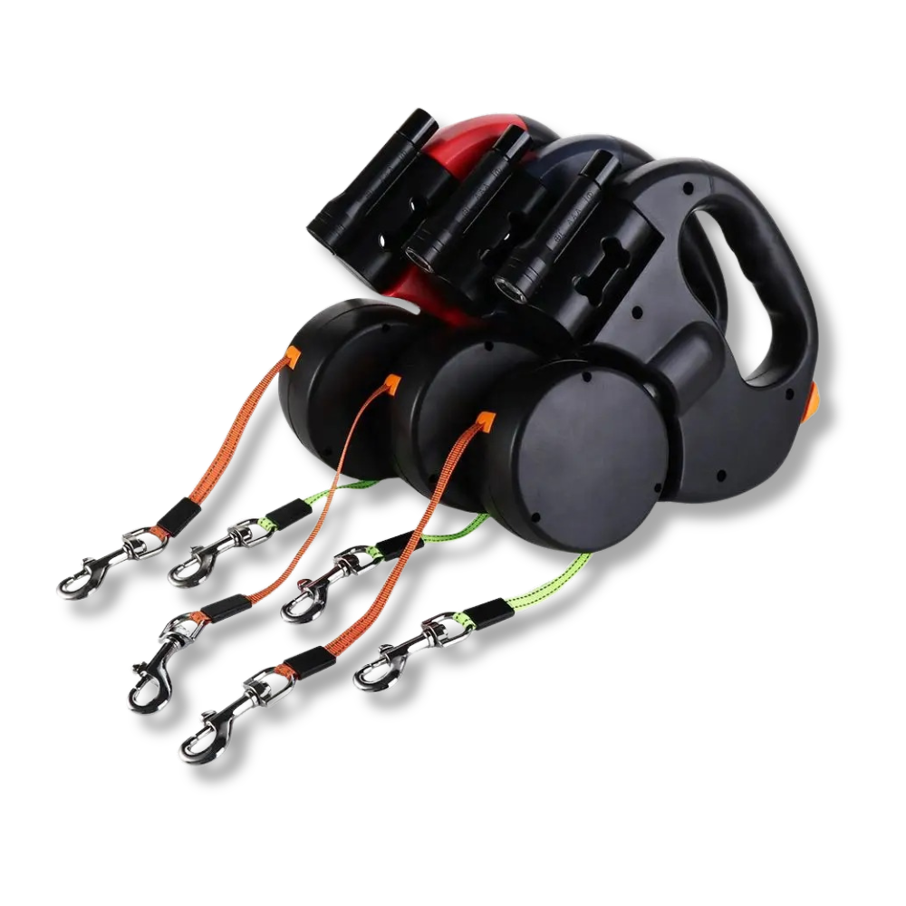 DuoGlow™ – Rotatable Dual Leash with Built-In LED Light