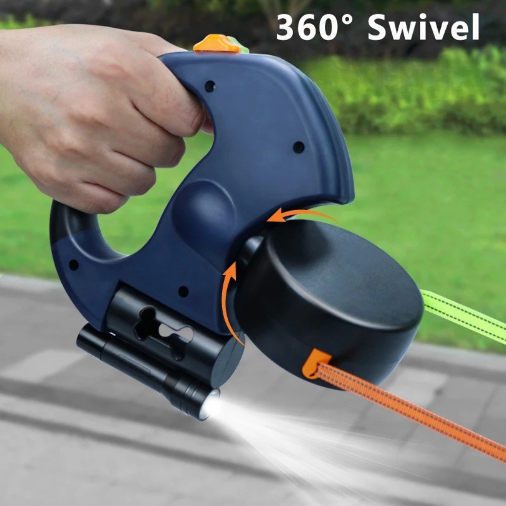DuoGlow™ – Rotatable Dual Leash with Built-In LED Light